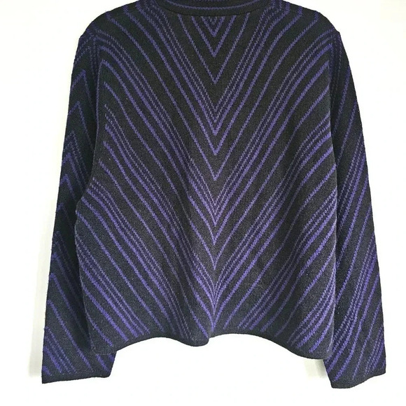 San Remo Striped Cardigan Sweater Med - Picture 4 of 5